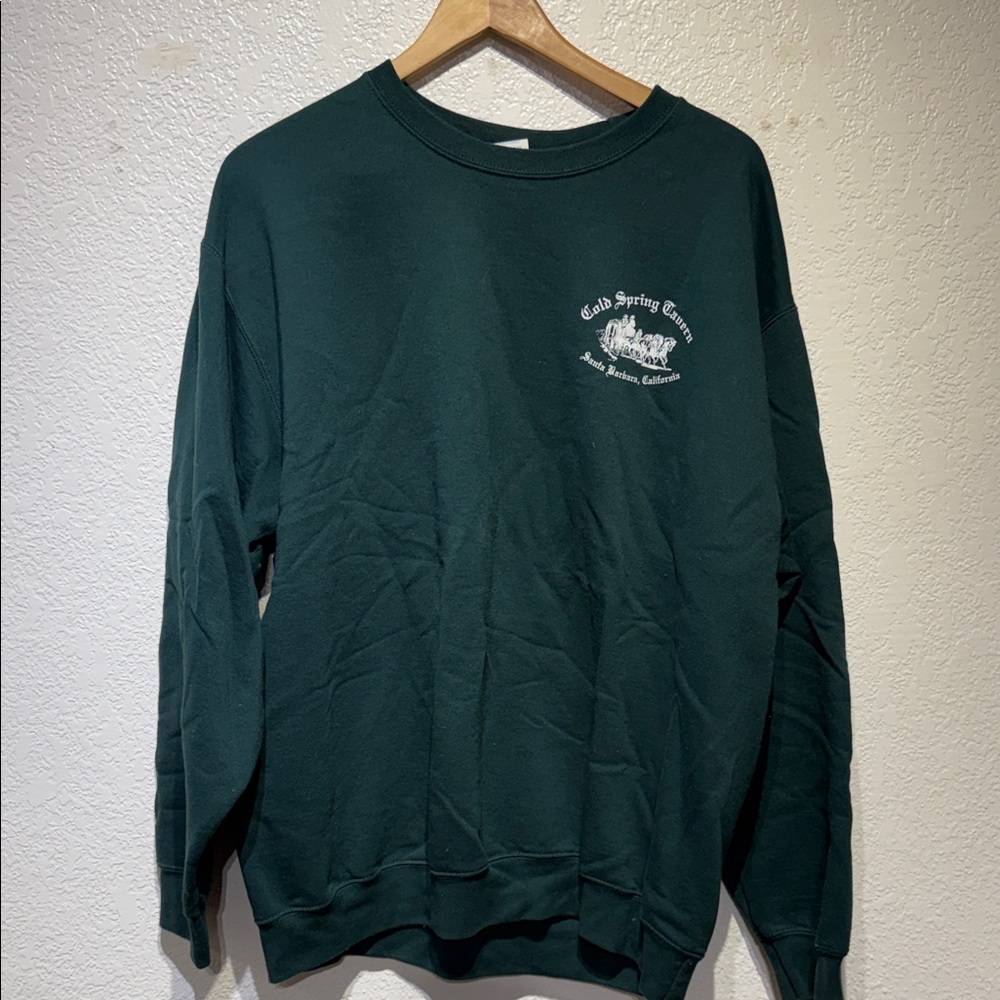 Santa Barbara Cold Springs Tavern Port and Company Dark Green Crewneck Sweater
